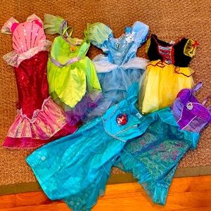 Disney Princess Dress Lot (6 total)